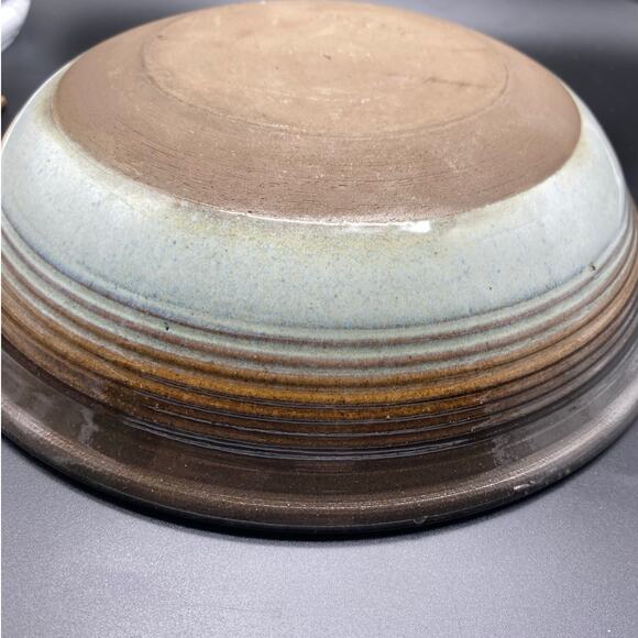 VTG Jan P Pots Studio Signed‎ Wheel-Thrown SGRAFFITO BOWL 80s Mahogony Glaze - Picture 7 of 8